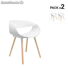 Pack de 2 cadeiras nórdicas cappio brancas