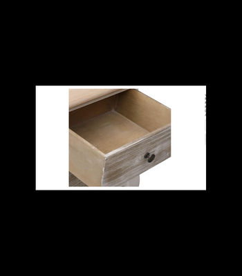 Pack de 2 mesitas de 2 cajones acabado blanco/madera, Medidas: 35cm (Ancho) 30cm - Foto 3
