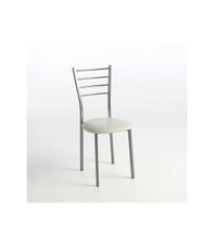 Pack de 2 sillas Berlin estructura gris tapizado crema, 90 cm(alto)38