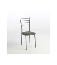 Pack de 2 sillas Berlin estructura gris tapizado gris, 90 cm(alto)38 cm(ancho)38