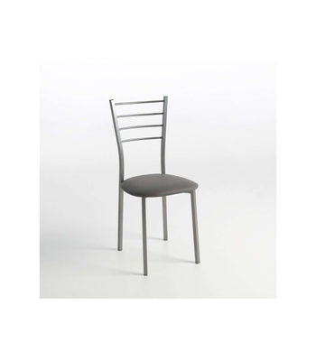 Pack de 2 sillas Berlin estructura gris tapizado gris, 90 cm(alto)38 cm(ancho)38