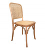 Pack de 2 sillas de comedor JULIA. Sillas apilable de ratán y madera clara