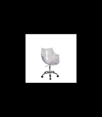 Pack de 2 sillas giratorias modelo Olimpia transparente, 57.5 x 56 x 85|95 cm