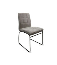 Pack de 2 sillas Lara tapizado gris. 85 cm (alto) 48 cm (ancho) 52 cm (fondo)