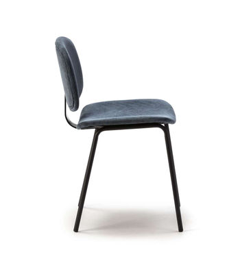 Pack de 2 sillas MARIO tapizadas en pana color azul, 50/79cm(alto) 44cm(ancho) - Foto 3