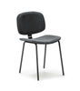 Pack de 2 sillas MARIO tapizadas en pana color negro, 50/79cm(alto) 44cm(ancho)
