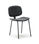 Pack de 2 sillas MARIO tapizadas en pana color negro, 50/79cm(alto) 44cm(ancho) - 1