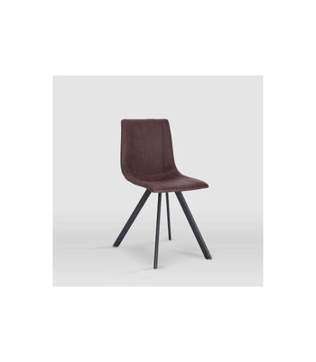 Pack de 2 sillas modelo Irma tapizadas en textil chocolate, 41.5cm(ancho ) - Foto 4
