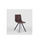 Pack de 2 sillas modelo Irma tapizadas en textil chocolate, 41.5cm(ancho ) - Foto 4