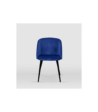 Pack de 2 sillas modelo Keren tapizadas en terciopelo azul indigo, 51.5cm(ancho