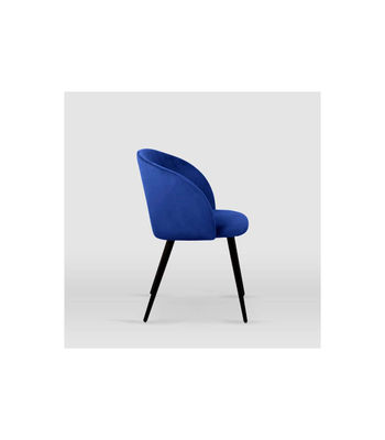 Pack de 2 sillas modelo Keren tapizadas en terciopelo azul indigo, 51.5cm(ancho - Foto 2