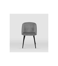 Pack de 2 sillas modelo Keren tapizadas en terciopelo gris piedra, 51.5cm(ancho