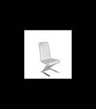 Pack de 2 sillas modelo Paloma en polipiel blanco, 46 x 69 x 99/48 cm (largo x