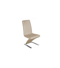 Pack de 2 sillas modelo Paloma en polipiel capuchino, 46 x 69 x 99/48 cm (largo