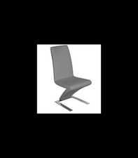 Pack de 2 sillas modelo Paloma en polipiel gris, 46 x 69 x 99/48 cm (largo x