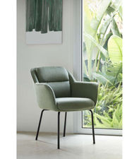 Pack de 2 sillas modelo Sadira acabado gris verdoso, 66.5cm(ancho) 85cm(alto)