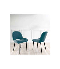 Pack de 2 sillas para comedor acabado azul, 85 cm(alto)54 cm(ancho)61 cm(largo),