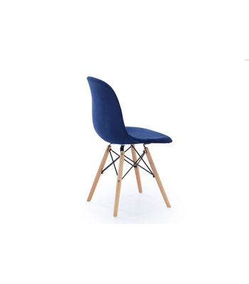 Pack de 2 sillas tapizadas en terciopelo azul Charles 45 x 48 x 84 cm (ancho x - Foto 3