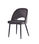 Pack de 2 sillas Teruel tela velvet en gris oscuro. 89 cm (alto) 48 cm (ancho) - Foto 2