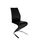 Pack de 2 sillas Unique tapizadas en tejido PU negro, 100cm(alto) 43cm(ancho) - 1