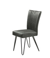 Pack de 2 sillas Urban estructura metálica negra tapizado en tela color gris