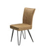 Pack de 2 sillas Urban estructura metalica negra tapizado tela en color marrón,