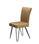 Pack de 2 sillas Urban estructura metalica negra tapizado tela en color marrón, - 1