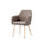 Pack de 2 sillas Víctor tapizado marrón jaspeado patas de madera 85 cm(alto)58 - 1
