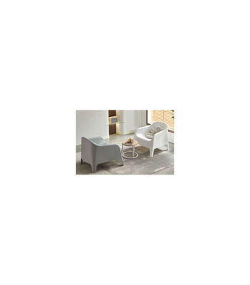 Pack de 2 sillones jardín Pool acabado polipropileno gris, 70cm(alto) - Foto 4