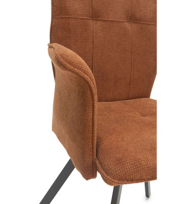 Pack de 2 sillones para comedor Marcos tapizado textil marrón, 89cm(alto) - Foto 2