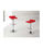 Pack de 2 taburetes elevables Agata en polipiel rojo, 38 x 39,5 x 64/85 cm - Foto 2