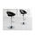 Pack de 2 taburetes elevables Zoe tapizados en polipiel negro, 53 x 47 x 80/101 - Foto 2