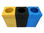 Pack de 3 Contenedores Papeleras PP Reciclaje 80 Litros (Azul, Amarillo y Negro) - Foto 2