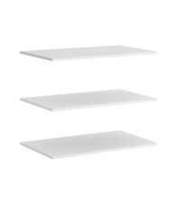 Pack de 3 estantes Laura acabado blanco. 1,6 cm(alto)72,4 cm(ancho)51 cm(fondo)
