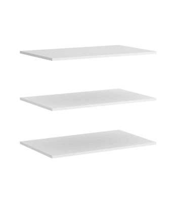 Pack de 3 estantes Laura acabado blanco. 1,6 cm(alto)87,4 cm(ancho)51 cm(fondo)