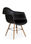Pack de 4 butaca de diseño riga silla para salones o salas de espera color negro - 1