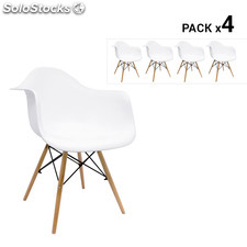 Pack de 4 cadeiras nórdicas dau branca
