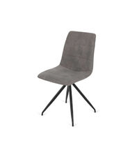 Pack de 4 sillas Alicante tapizadas en gris, 91 cm (alto) 46 cm (ancho) 51 cm