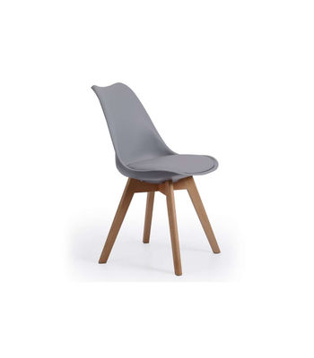 Pack de 4 sillas Bistro en simil piel gris, 84 cm(alto)48 cm(ancho)54 cm(largo)