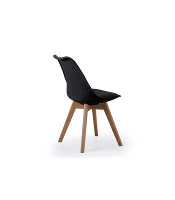 Pack de 4 sillas Bistro en simil piel negro, 84 cm(alto)48 cm(ancho)54 cm(largo) - Foto 2