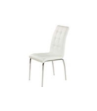 Pack de 4 sillas Borja DC-1107 tapizada en simil piel blanco, 96cm(alto)