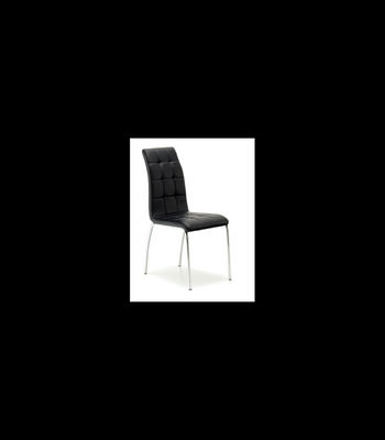 Pack de 4 sillas Borja DC-1107 tapizada en simil piel negro, 96cm(alto)