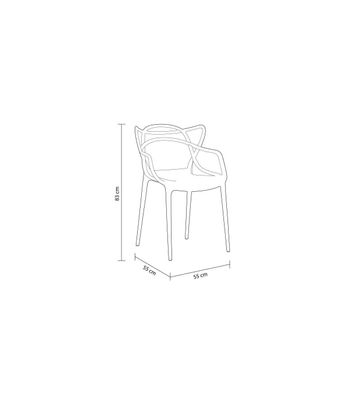 Pack de 4 sillas Butterfly para salón, cocina o terraza en blanco 83 cm(alto)55 - Foto 4