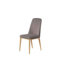 Pack de 4 sillas Claud tapizada en tela color gris, 98 cm(alto)46 cm(ancho)50