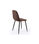 Pack de 4 sillas comedor Hall tapizado textil chocolate, 84cm(alto) - Foto 3