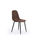 Pack de 4 sillas comedor Hall tapizado textil chocolate, 84cm(alto) - 1