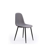 Pack de 4 sillas comedor Hall tapizado textil gris, 84cm(alto) 44,5cm(ancho)