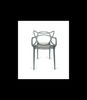 Pack de 4 sillas Concha gris humo 82,5 cm (alto) 51,5 cm (ancho) 57 cm (fondo)