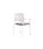 Pack de 4 sillas confidente acabado blanco/gris. 55 cm(ancho) 85 cm(altura) - 1