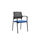 Pack de 4 sillas confidente acabado negro/azul, 55 cm(ancho) 85 cm(altura) - 1